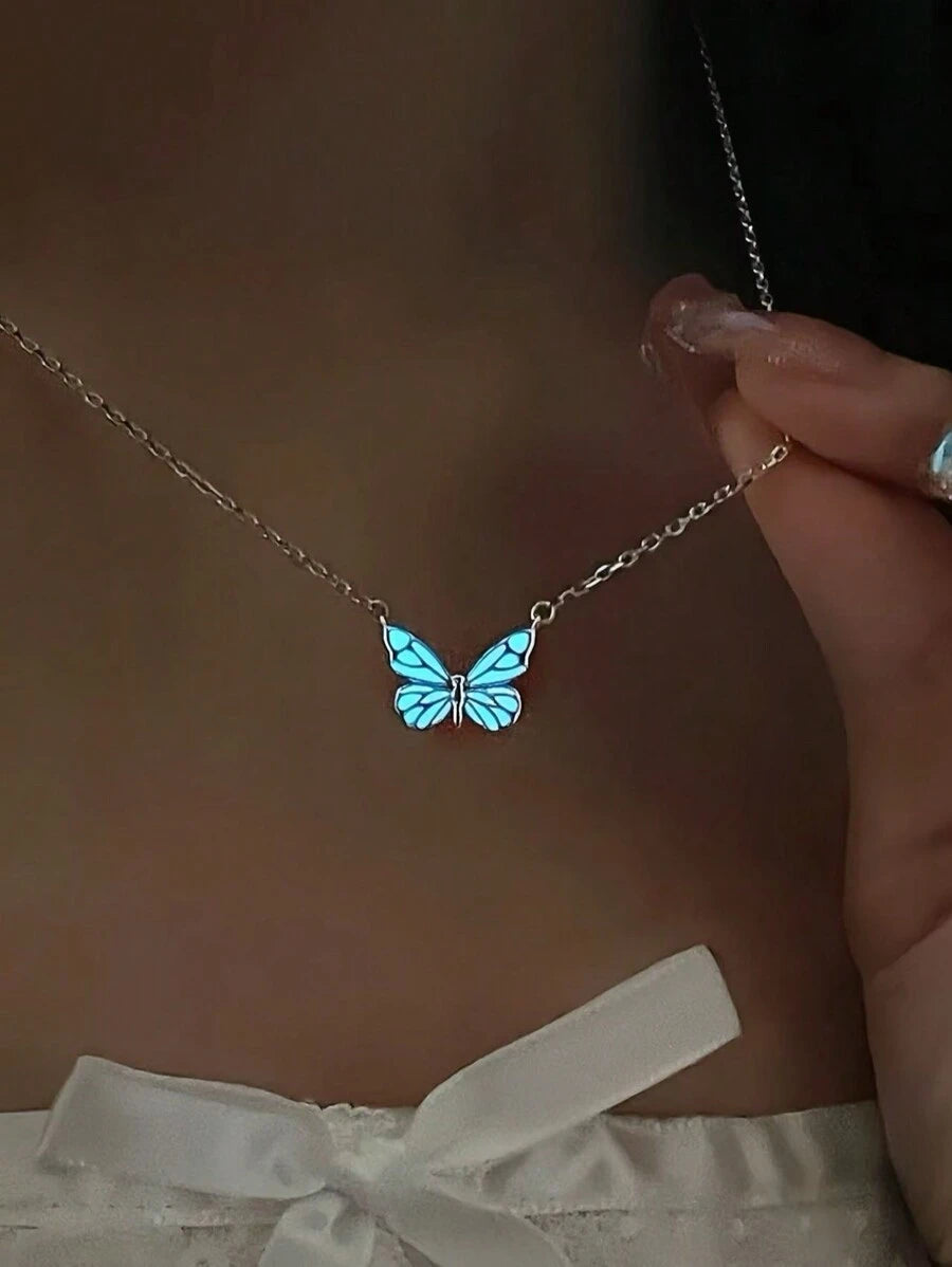 Luminous Butterfly Necklace